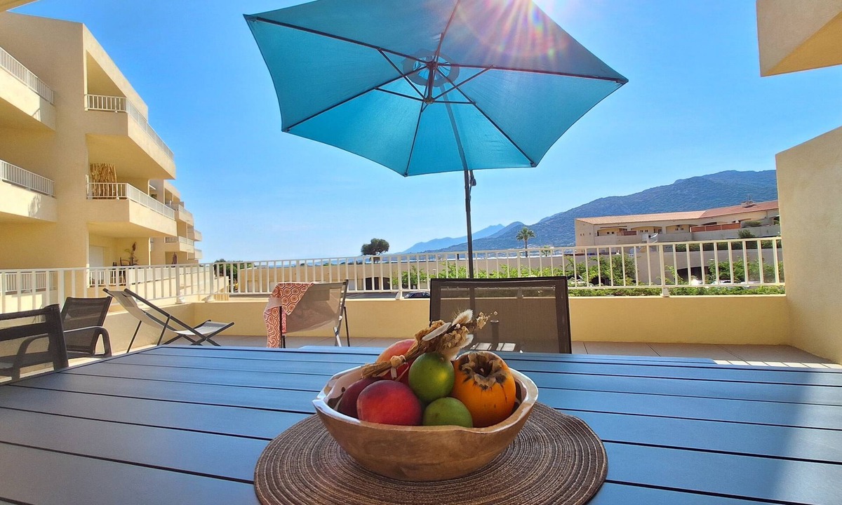 Marine de Saint Ambroggio Apartment | Air-conditioned apartment with sea and mountain views!