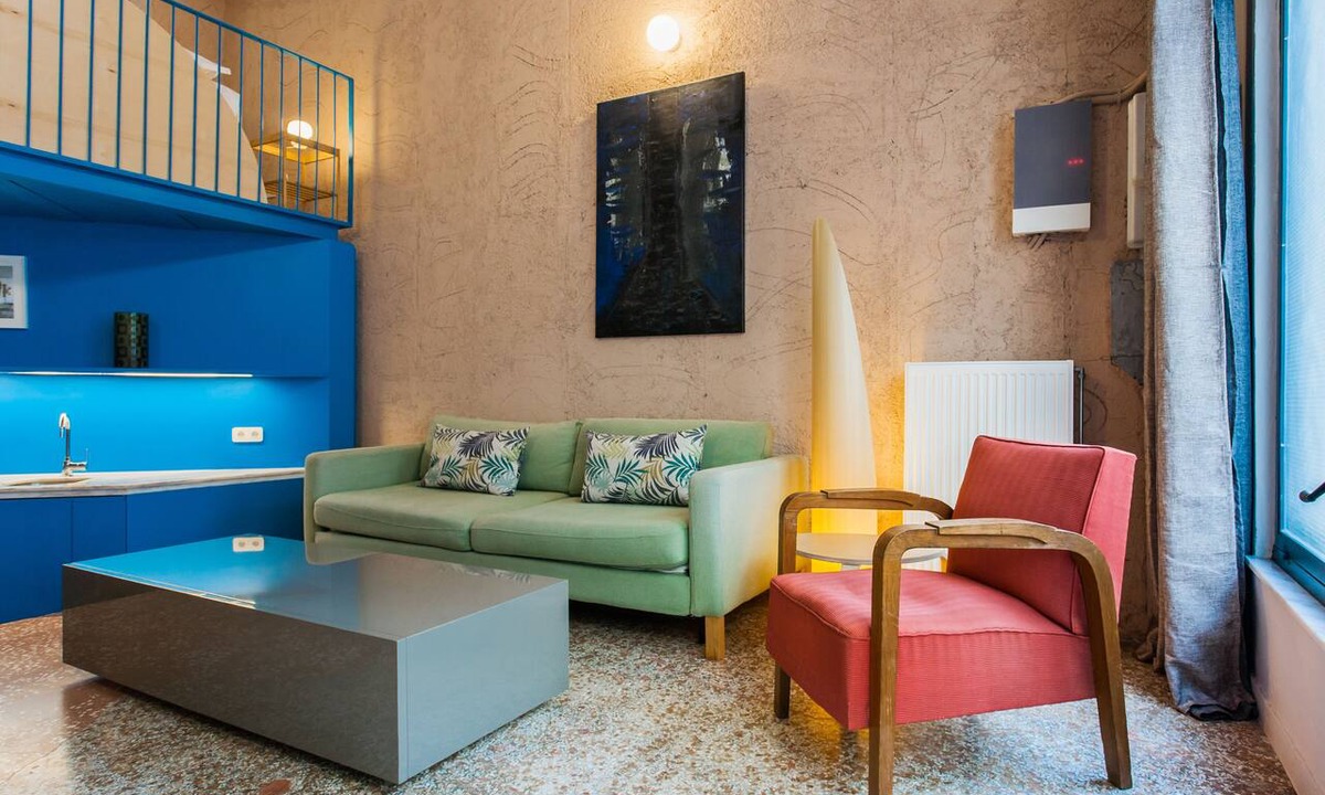 Psirri Apartment | Architect designed studio (EP7L). Green rooftop!