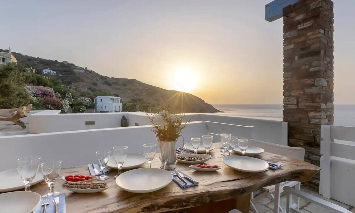 Steniai Villa | Beachfront Andros Retreat | Villa Stenies Thalassa | Private Pool | 4 bedrooms