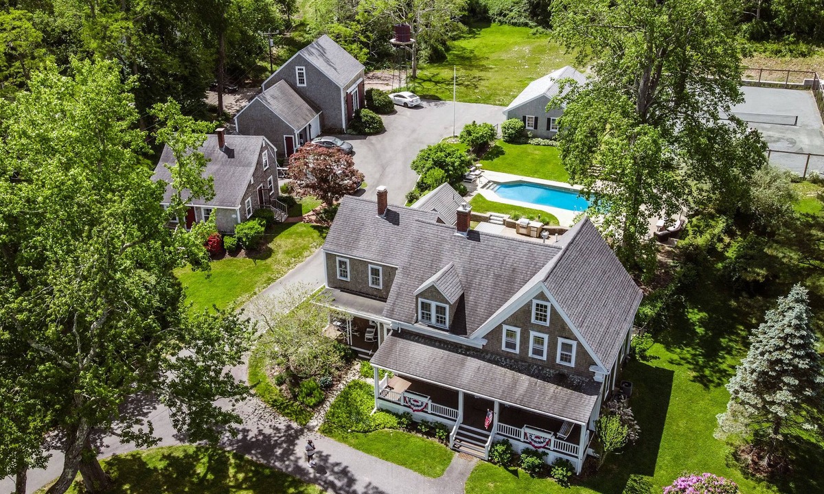 Sandwich House | Cape Cod Estate: 2 Homes, Pool, Tennis Court, Game Barn and Bar, Sleeps 20