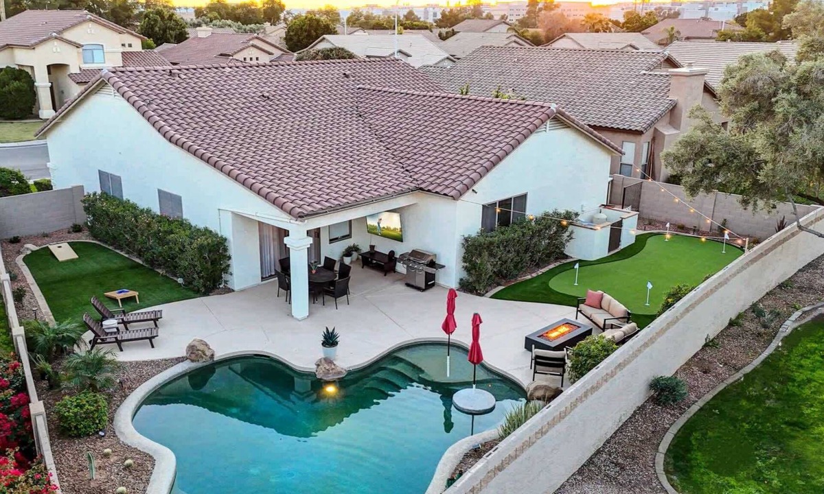 Ocotillo House | Chandler Home, Heated Pool, Putting Green, Firepit