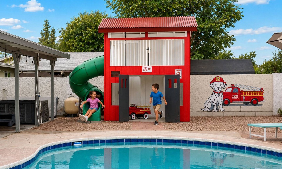 Tempe House | Family Escape | Pool | Fire-Station Playhouse