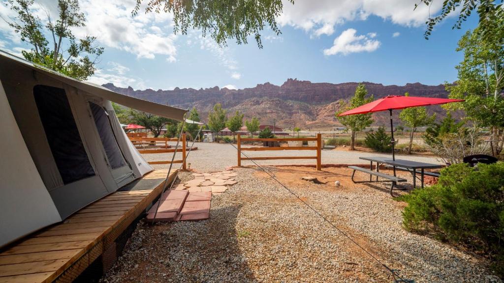 Moab South Valley Other | FunStays Glamping Setup Tent in RV Park #1 OK-T1