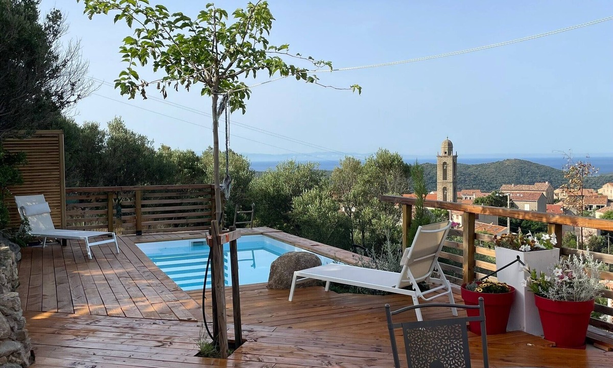 Monacia-d'Aullene Villa | 'Guetali Du Rocher' with Sea View, Wi-Fi and Air Conditioning