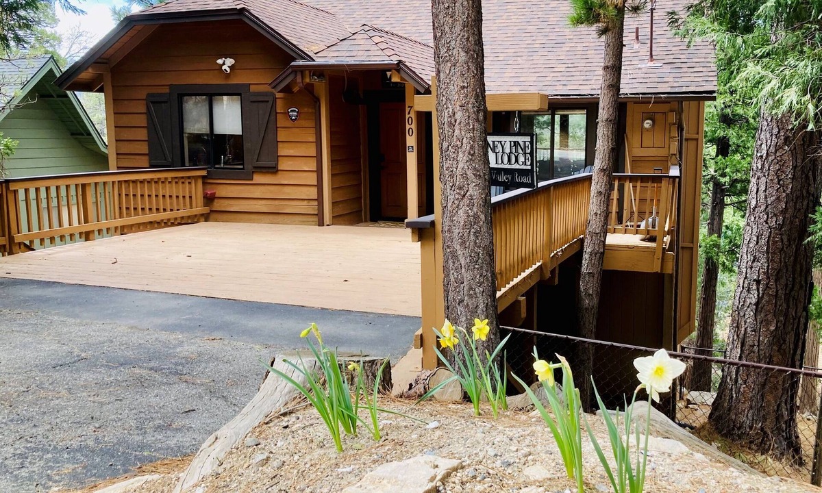 Lake Arrowhead House | Honey Pine Lodge. Cozy cabin in Lake Arrowhead. Two dogs welcome.