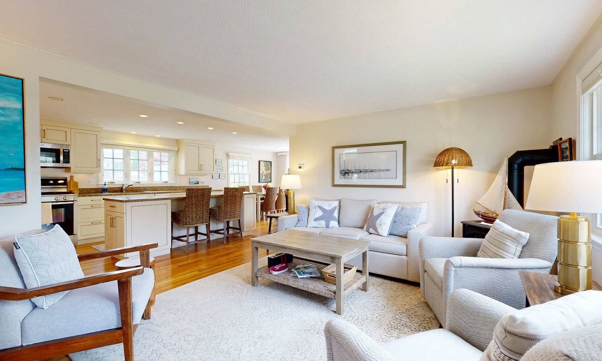 Falmouth House | Inviting duplex with central AC, grill, firepit, & walk to beach