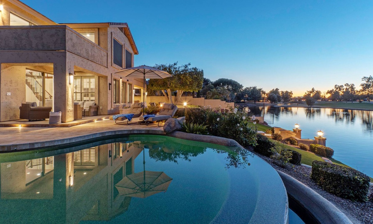 Ocotillo House | LAKEFRONT Chandler Home on Ocotillo GOLF Course: Htd Pool, Spa, Fire Pit, BBQ, Pool Table & Games