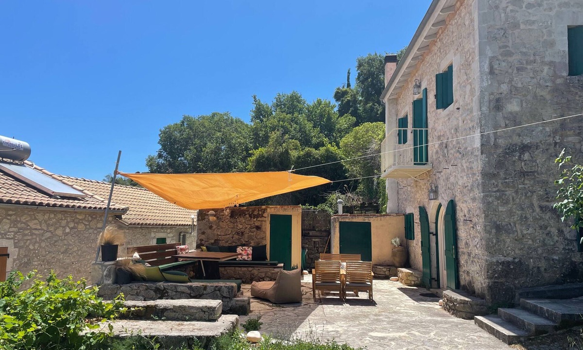 Lazarata House | Lefkada Village: Traditional 100-Year-Old Stone House with Mountain Views