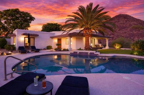 Central Scottsdale House | Luxury Mountain Estate-Pool-Spa-BBQ+Bar-Fire pit