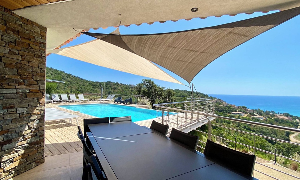 Tarcu Villa | MAGNIFICENT VILLA 350 M2-MOUNTAIN SEA VIEW 10 to 20 pers Prox. Ste Lucie P-Vecchio