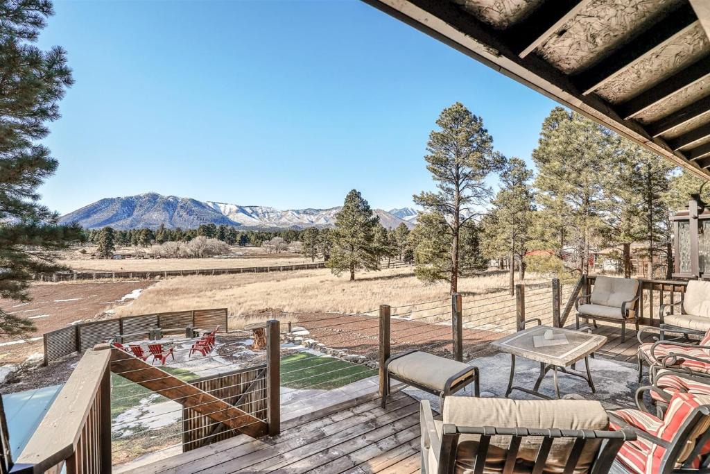 Flagstaff Villa | Meadow Mountain Large A-Frame Cabin HOT TUB 5 Private Acres Awe Mount Elden Views