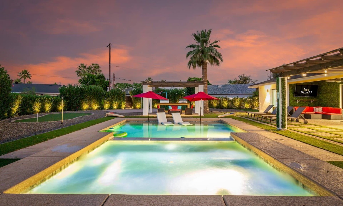 Village Grove House | Modern Retreat | Pool, Spa & Stylish Backyard