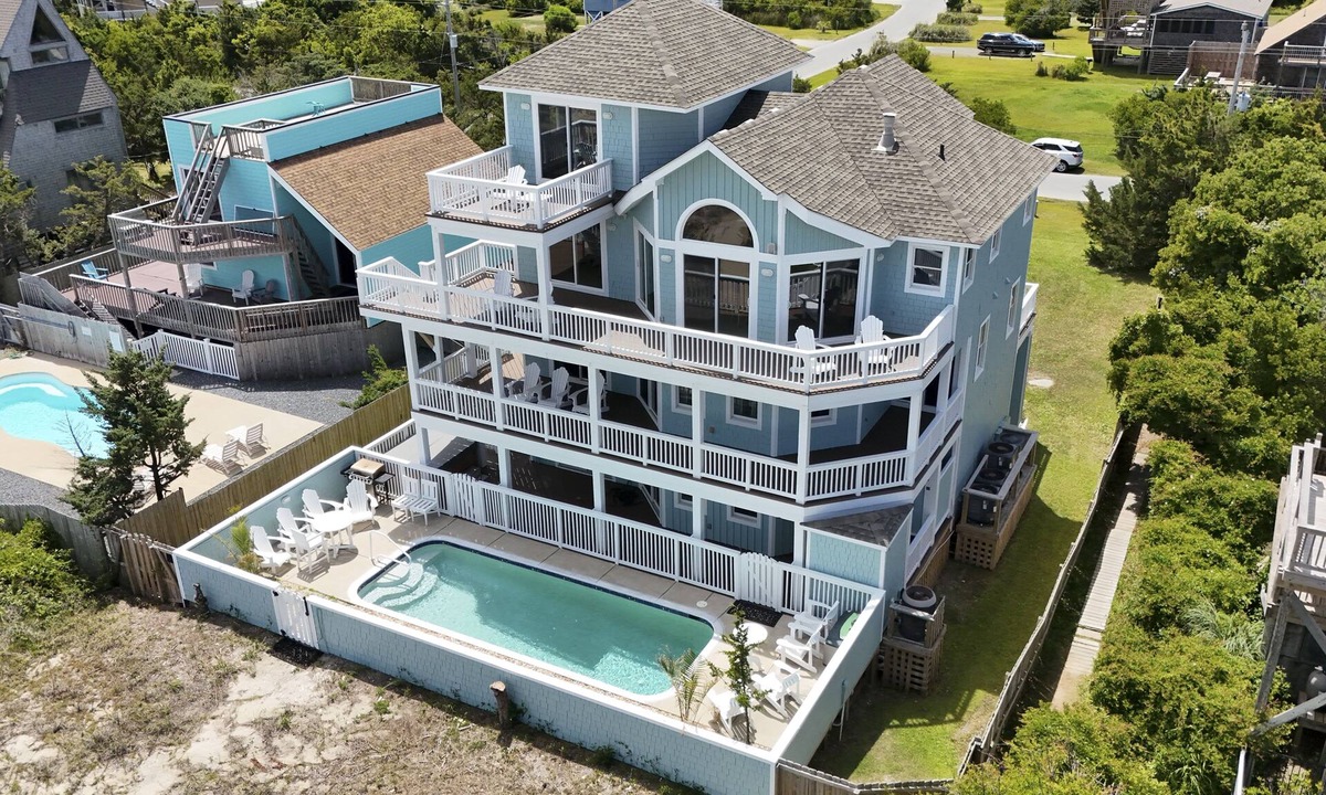 Salvo House | Multi-level dog-friendly oceanfront home with private pool & hot tub, rec room