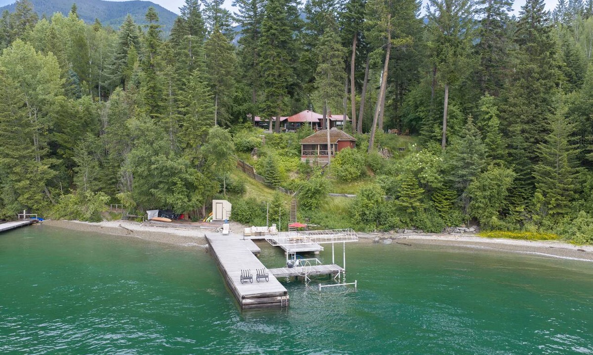 Finley Point Cabin | New Listing | Lakefront Cabin on Flathead Lake | Private Beach, Dock & Cherry Orchard