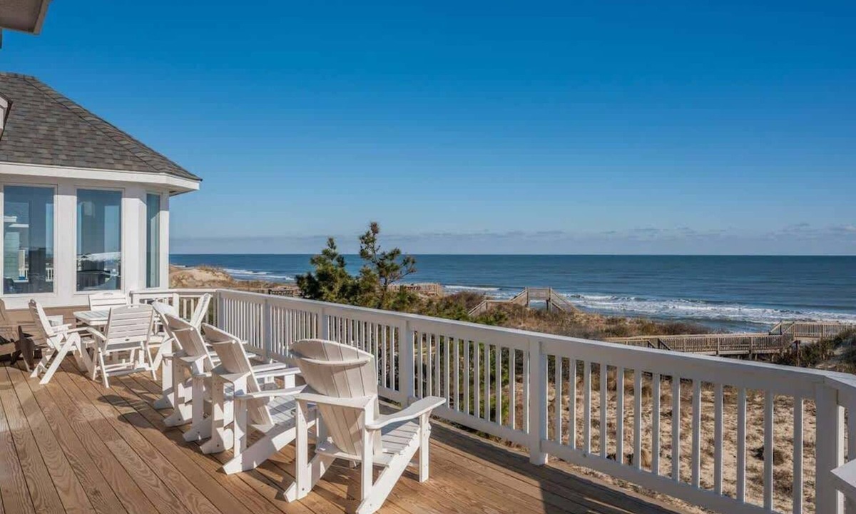 Corolla House | Oceanfront, Pool & Hot Tub, Game Room, EV Charger