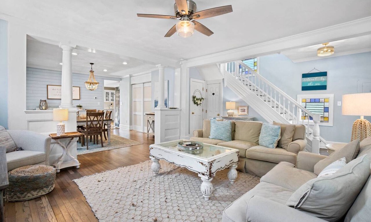 Cape Charles House | Peach Perfect Victorian Home with Gourmet Kitchen