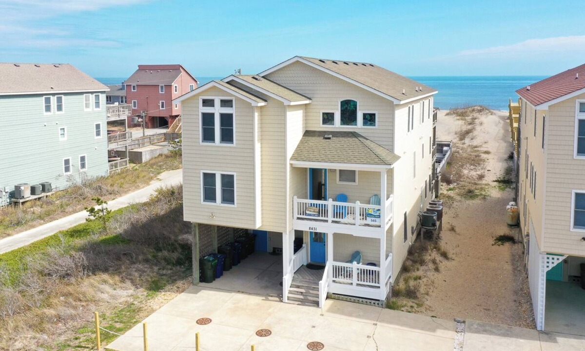 South Nags Head House | Pet-friendly oceanfront home w/pool, hot tub, & stunning views!