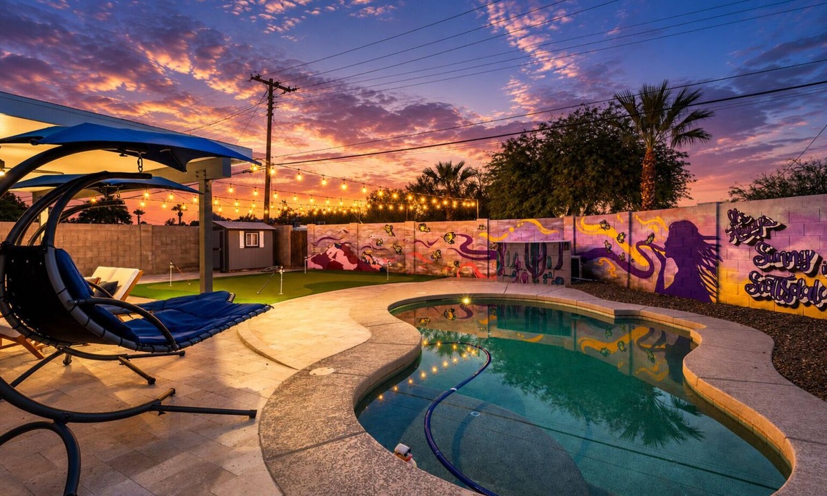 Cox Heights House | Pool & Art Lover Oasis near Old Town w/Mini Golf