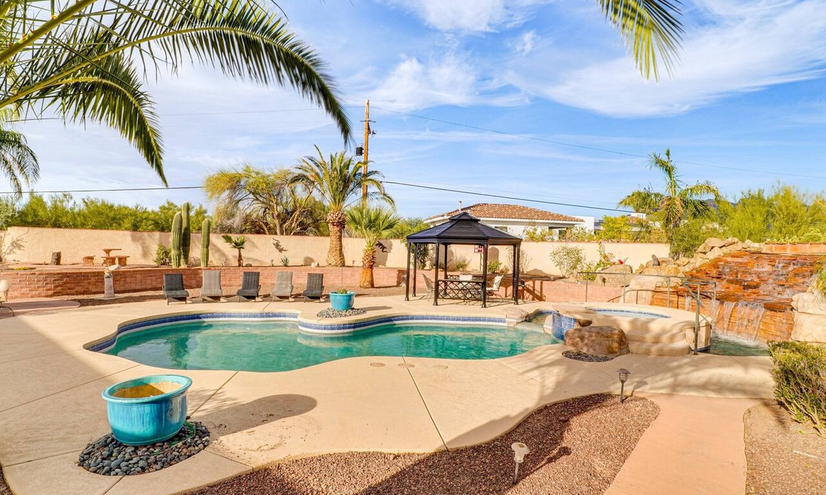 Casas Adobes House | Resort-Style Home with Backyard & Heated Pool : A Luxe Tucson Home