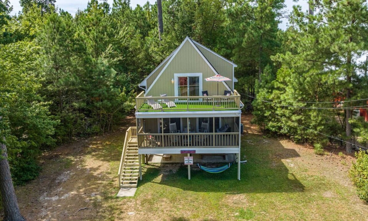 Coles Point House | Riverside Dreams -golfcart-views-screened porch-