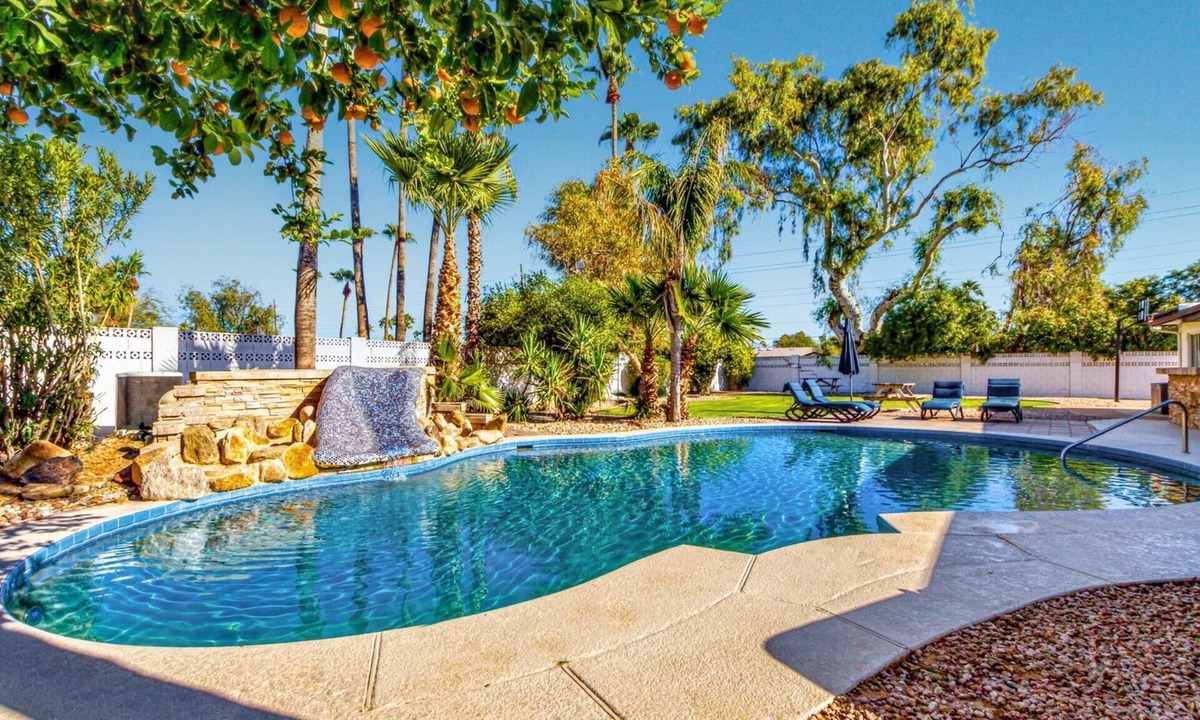 Rancho Saguaro House | Scottsdale Family and Group Retreat | Pool Slide, Spa & Games
