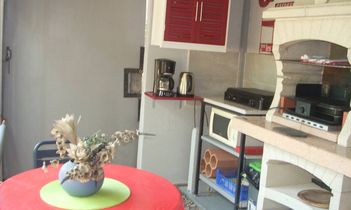 Sartene House | Separate air-conditioned bedroom, summer kitchen with steps and swimming pool
