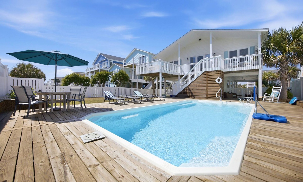 Holden Beach House | Tranquility: Newly updated house with pool & 2 porches - short walk to private beach access