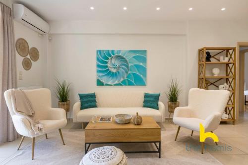 Varkiza Apartment | Turquoise Seashell Retreat Family Oasis N Beach