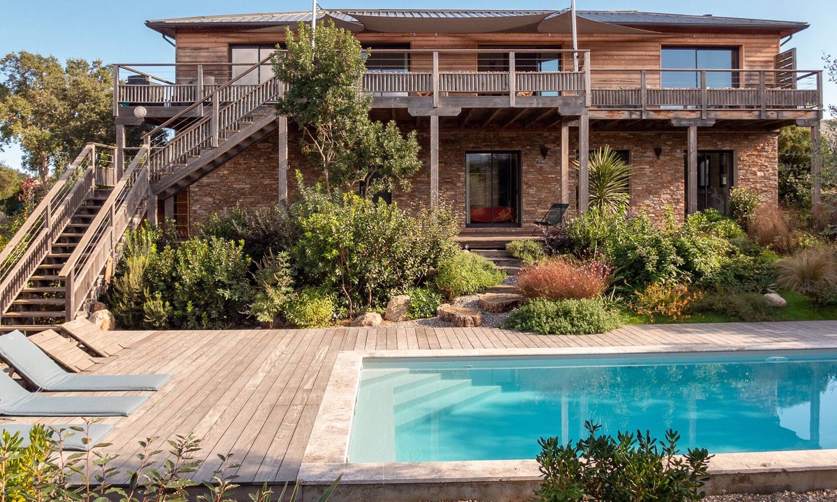Sainte-Lucie-de-Porto-Vecchio Villa | Villa Casasou, Pinarello, heated swimming pool, beach 800 m, mountain view, air conditioning