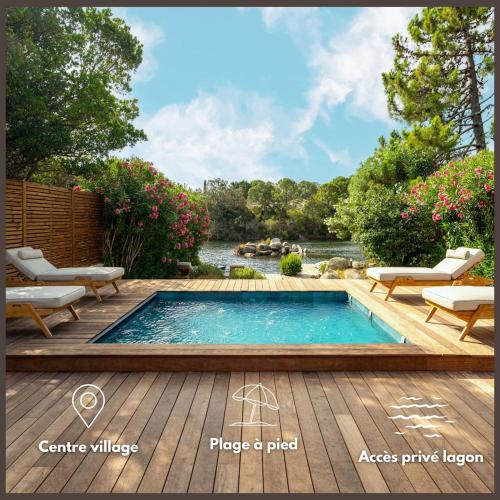 Lecci Villa | Villa Sempietru, 8 pers, lagon & plage à pied