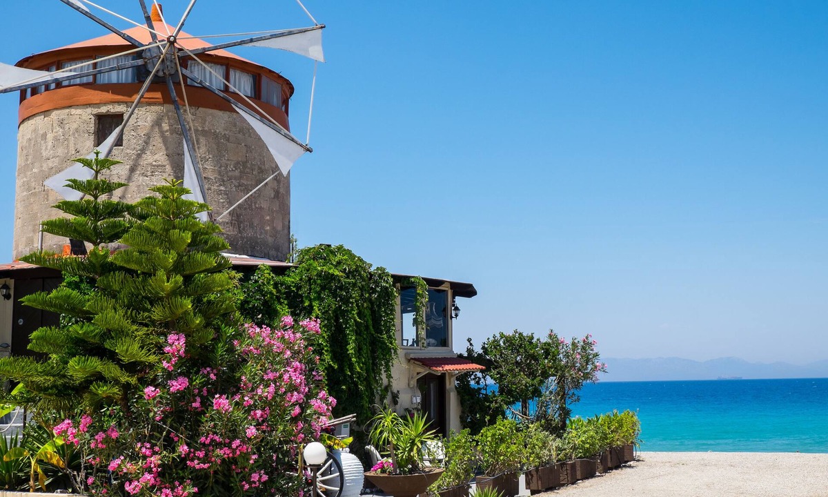 Ialyssos Villa | Windmill Tower Beach House in Rhodes island