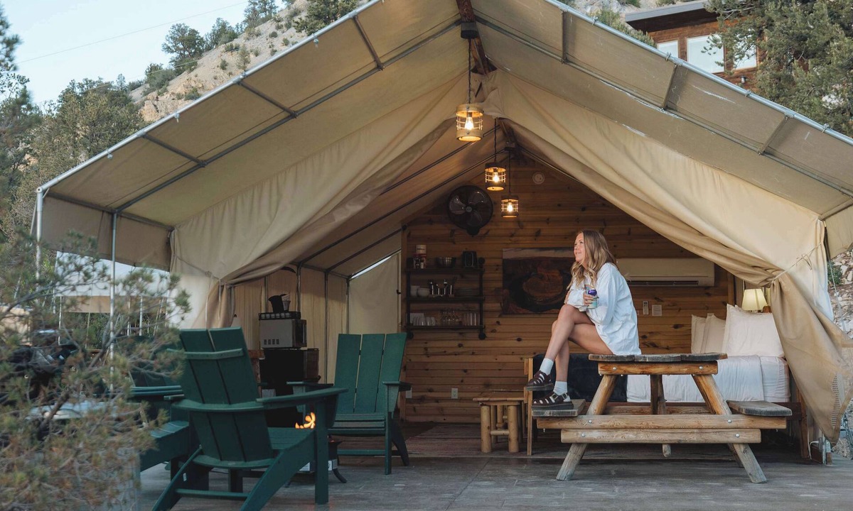 Orderville RV Rental | Zion Glamping Tent w/A/C & Private Bathroom