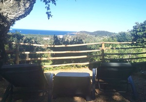 Villa with panoramic view on the Gulf of Pinarello, all comfort, ping pong