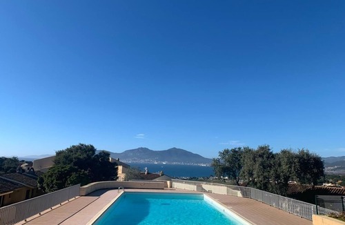 Porticcio Apartment | 2-room apartment in residence with swimming pool overlooking Ajaccio bay