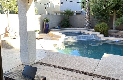 Maricopa House | 3 Bedroom 2.5 Bath With Hot Tub & Heated Pool! Outside BBQ Area with Fire Pit!