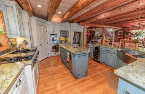 Fawnskin Cabin | 8 Bedroom/20 Beds, 6000 SQFT Log Cabin- Game Room, Golf, Lakefront with Dock