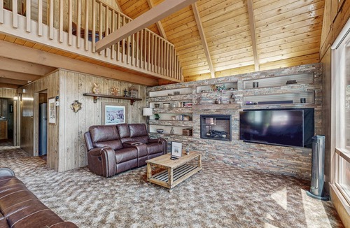 Kachina Village Cabin | A-Frame Home w/large deck, bbq grill, foosball table, & EV charger