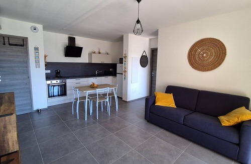 Marine de Saint Ambroggio Apartment | Air-conditioned apartment with sea and mountain views!