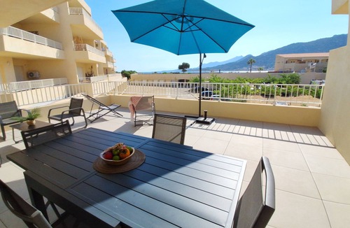 Marine de Saint Ambroggio Apartment | Air-conditioned apartment with sea and mountain views!