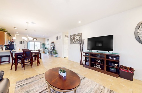 Buckeye House | Airy desert home with an enclosed yard, private pool, hot tub, firepit, & W/D