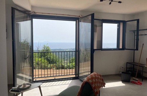 Cervione Apartment | Apartment 'Nucciola' with Sea View, Private Garden, and Air Conditioning