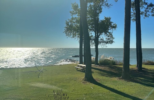 Reedville House | BayWatch: Chesapeake Bayfront Retreat with a Small Private Beach. Dog Friendly.