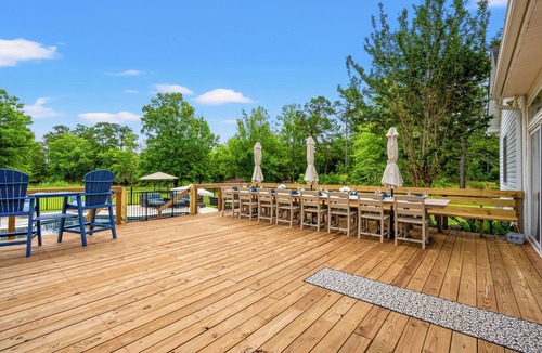 Summerton House | Beautiful-Lakefront Farmhouse Retreat w/Pool