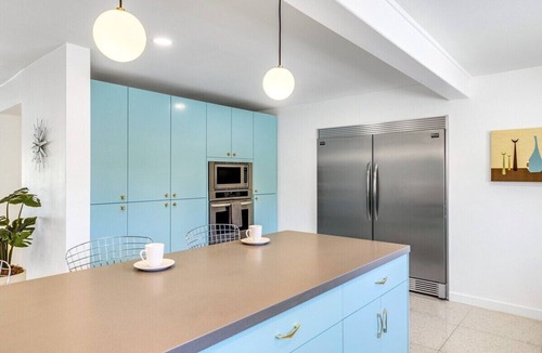 Indian Canyon House | Blue Door at Indian Canyons – Mid-Century Retreat with Pool, Spa, Golf Course and Mountain Views