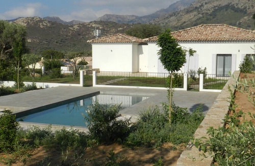 Calenzana Villa | Casa Dumè new air-conditioned villa, heart village, garden, pool, sea and mountain