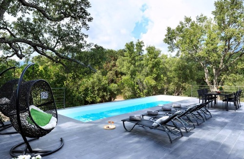 Pianotolli-Caldarello Villa | Contemporary Family Villa with Heated Saltwater Pool near Village and Pinarello