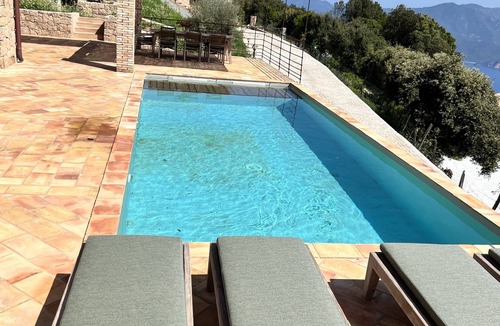 Piana Villa | Corsican stone residence “Anna” with sea view and private swimming pool.