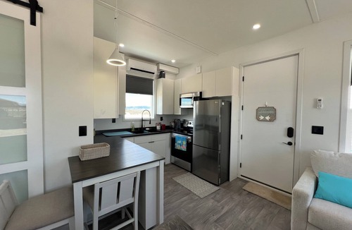 Beryl Junction House | Cozy Beach House tiny home in tranquil Beryl Utah with AC, WiFi, fitness room.