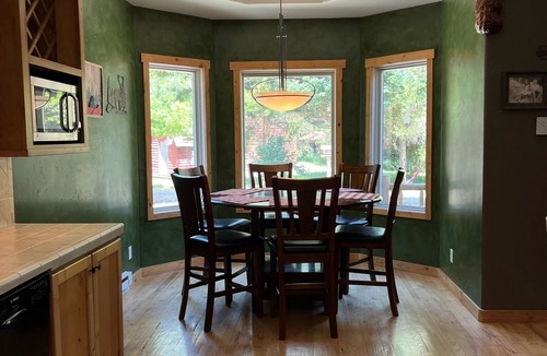 Alpine Northeast House | Cozy mountain retreat with a hot tub; steps to national forest trails!