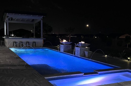 Buckeye House | Custom 3500 sq ft home 4 BR 3.5 Ba Pool /10 person spa on 1 acre with RV hookup.